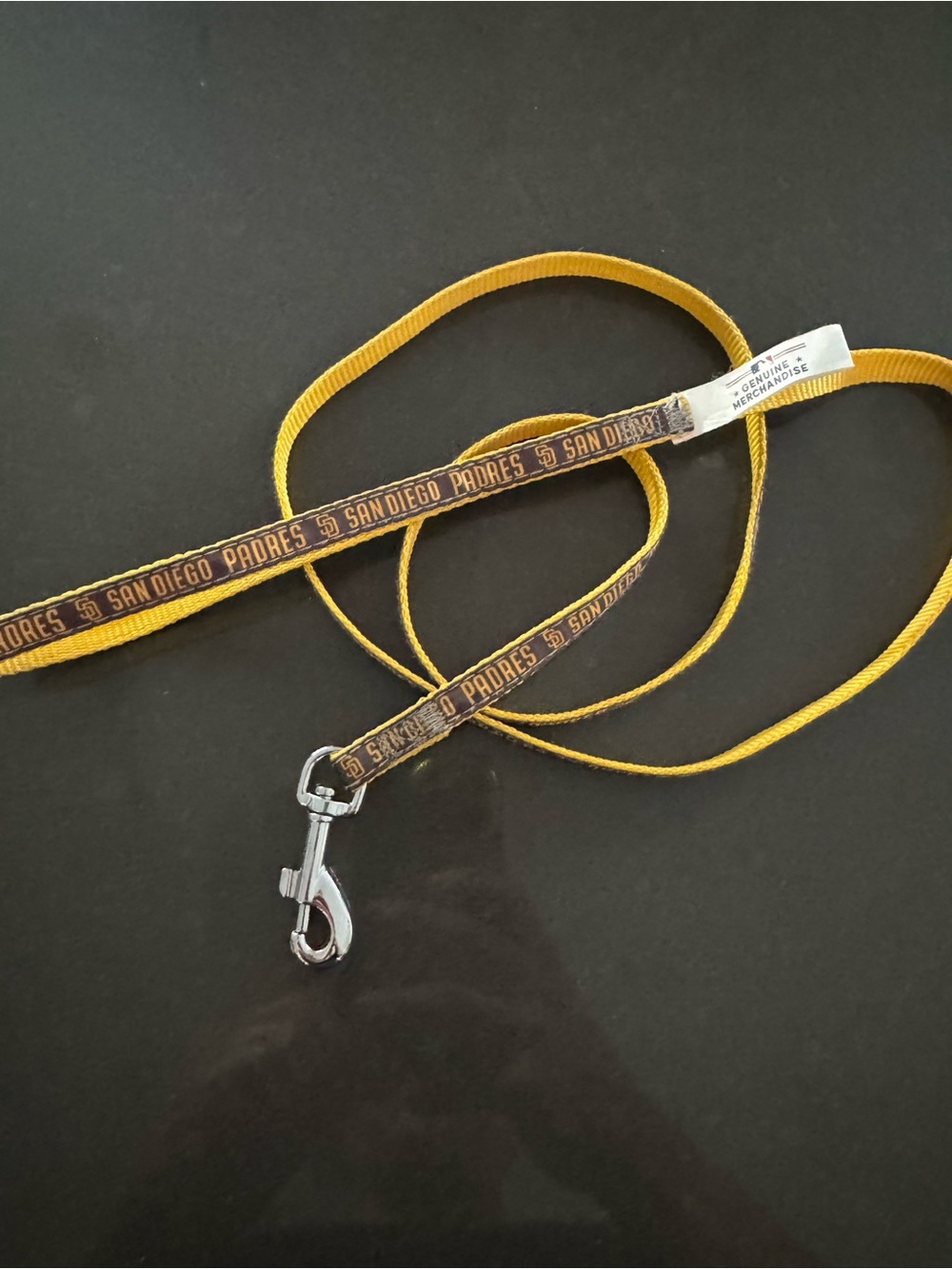 Yellow Brown Pet Leash - Team Logo Design - Small 4ft